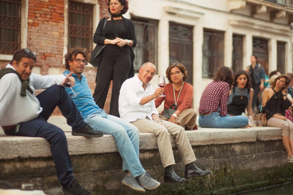 people enjoying drinks in Venice